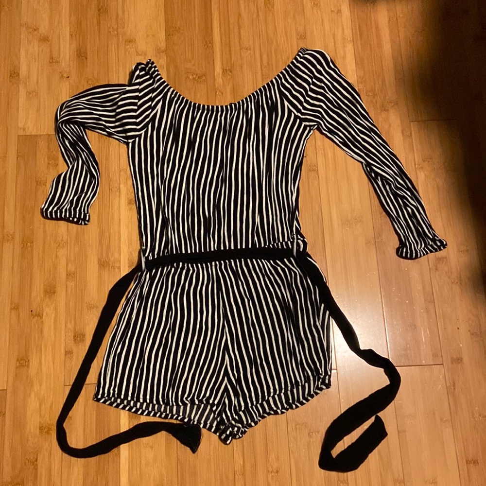 Striped summer romper